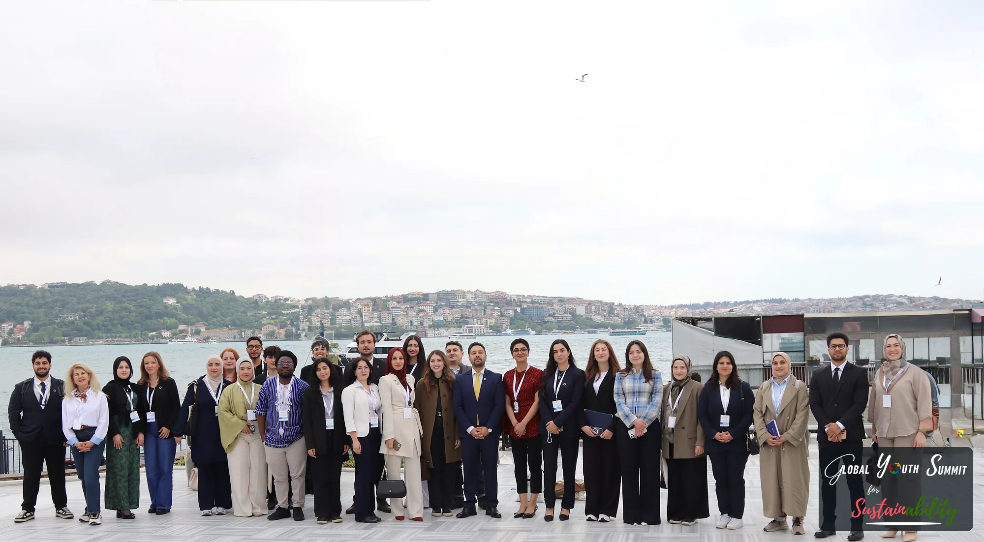 All delegates and speakers together on the waterfront